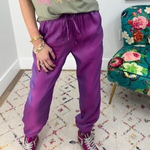 NWT Purple Metallic Jogger Pants